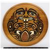 Image 1 : HAIDA ART "LEGEND OF THE BEAVER" ROUND WOODEN PLAQUE