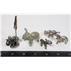 Image 1 : 5 METAL ELEPHANTS - "TRUNKS UP"