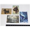 Image 1 : 4 POST CARDS  "SCOTTISH TERRIER, & NORTHERN LIGHT