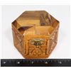 Image 1 : HAND CARVED WOODEN BOX - NOT SIGNED