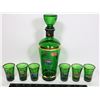 GLASS LIQOURE DECANTER WITH 6 SHOT GLASSES