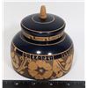 Image 1 : HAND CARVED WOODEN JAR AND LID - SIGNED