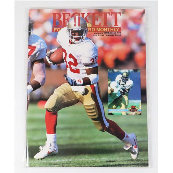 BECKETT FOOTBALL CARD MONTHLY JANUARY 1993