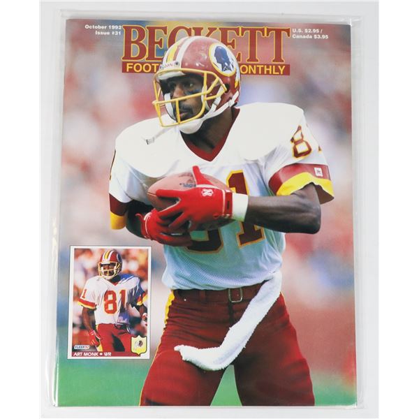 BECKETT FOOTBALL CARD MONTHLY OCTOBER 1992