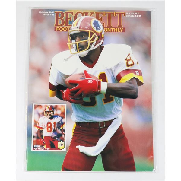 BECKETT FOOTBALL CARD MONTHLY OCTOBER 1992