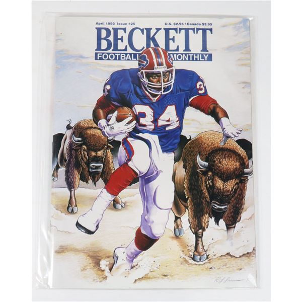 BECKETT FOOTBALL CARD MONTHLY APRIL 1992