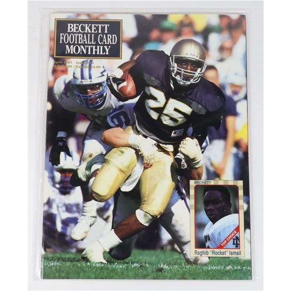 BECKETT FOOTBALL CARD MONTHLY APRIL 1991