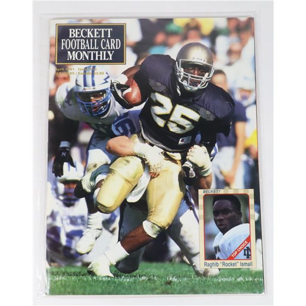 BECKETT FOOTBALL CARD MONTHLY APRIL 1991