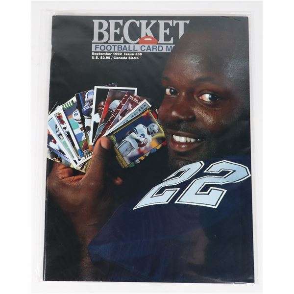 BECKETT FOOTBALL CARD MONTHLY SEPTEMBER 1992