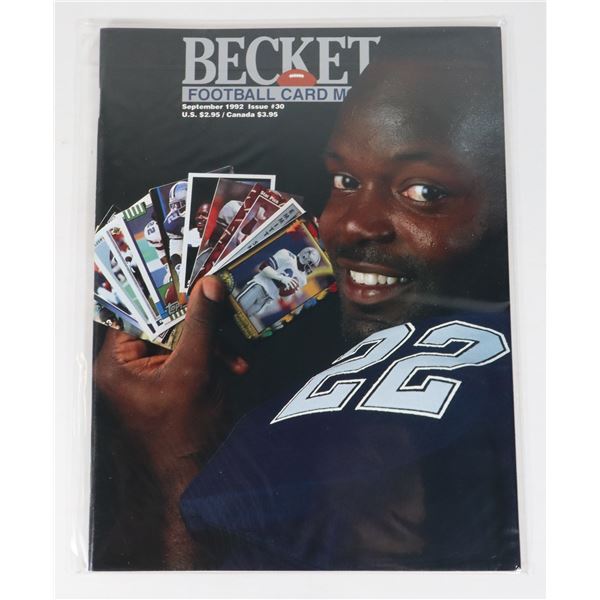 BECKETT FOOTBALL CARD MONTHLY SEPTEMBER 1992