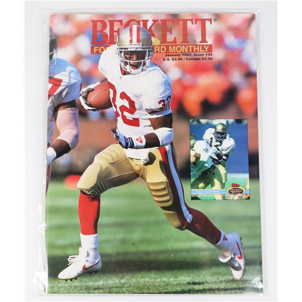 BECKETT FOOTBALL CARD MONTHLY JANUARY 1993