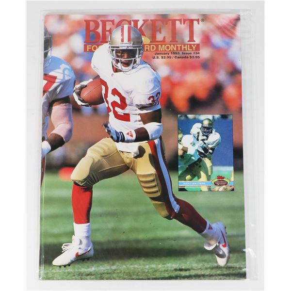 BECKETT FOOTBALL CARD MONTHLY JANUARY 1993