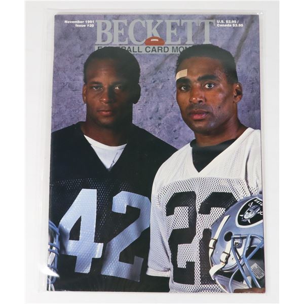 BECKETT FOOTBALL CARD MONTHLY NOVEMBER 1991