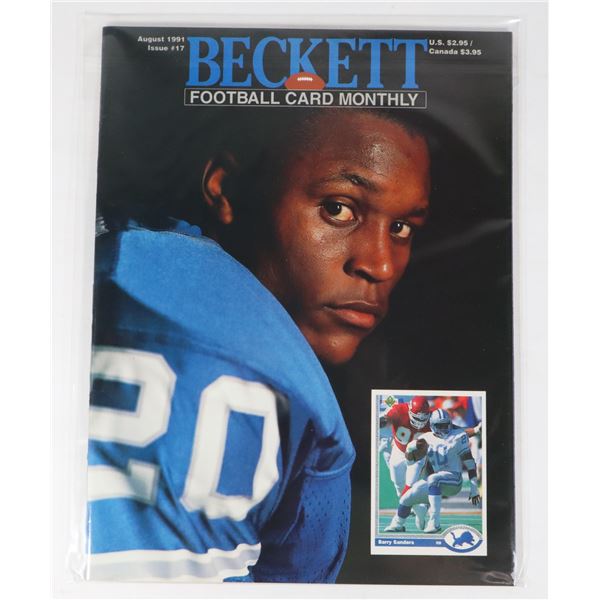 BECKETT FOOTBALL CARD MONTHLY AUGUST 1991