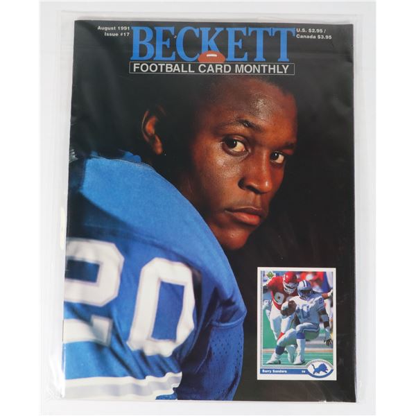 BECKETT FOOTBALL CARD MONTHLY AUGUST 1991