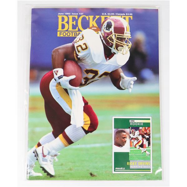 BECKETT FOOTBALL CARD MONTHLY JUNE 1992