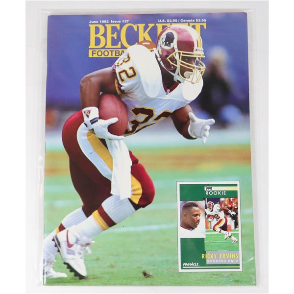 BECKETT FOOTBALL CARD MONTHLY JUNE 1992