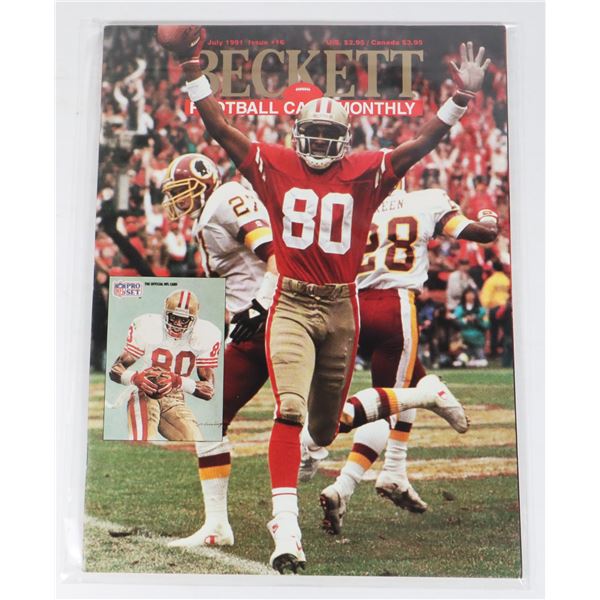 BECKETT FOOTBALL CARD MONTHLY JULY 1991