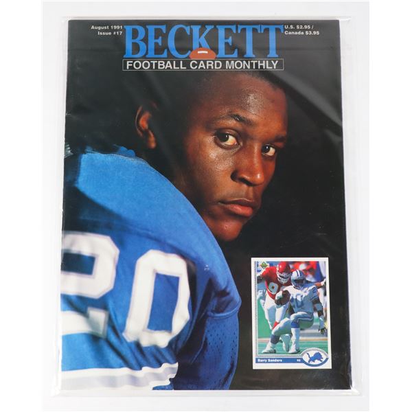 BECKETT FOOTBALL CARD MONTHLY AUGUST 1991