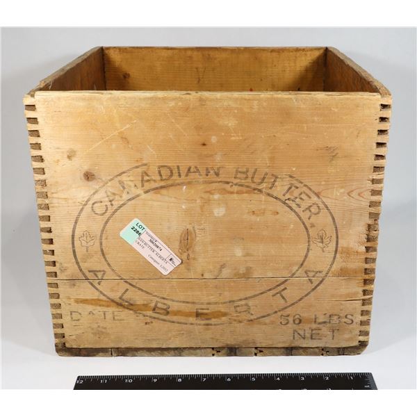 CANADIAN BUTTER: ALBERTA WOOD CRATE