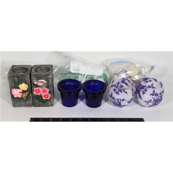 3 SETS TEA LITE CANDLE HOLDERS