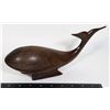 Image 1 : CARVED SOLID HARDWOOD WHALE FIGURE