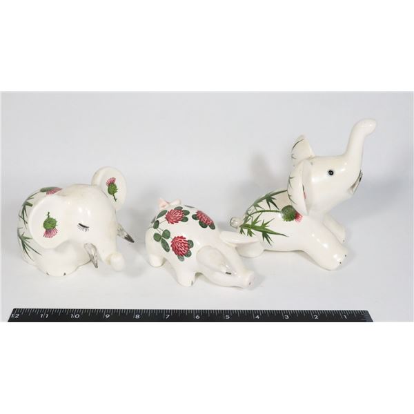 THREE PLICHTA LONDON ENGLAND ANIMAL FIGURES