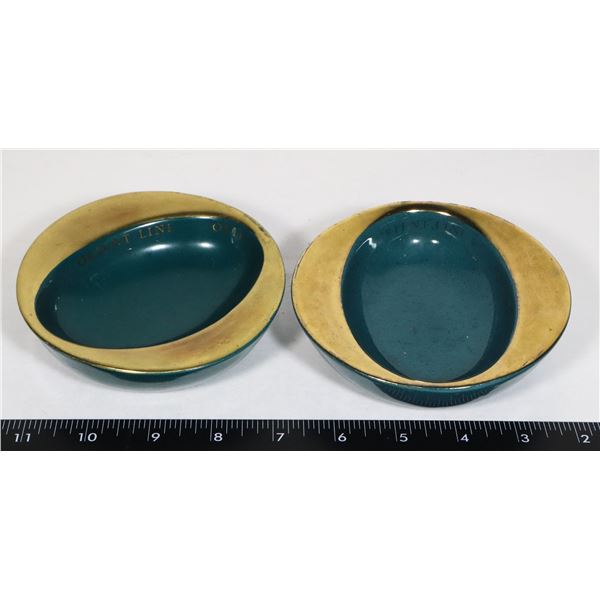 TWO ORIENT LINE CRUISE ASH TRAYS