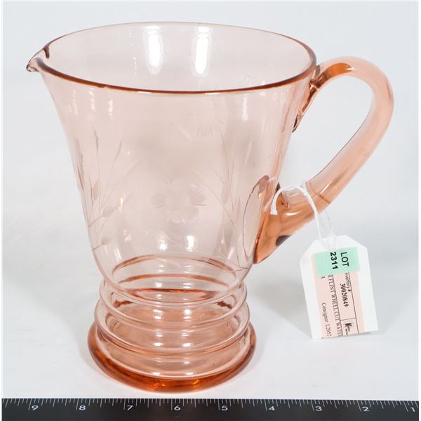 DUNBAR FLINT WHEEL CUT WATER PITCHER