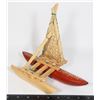 Image 1 : HAND MADE POLYNESIAN STYLE BOAT