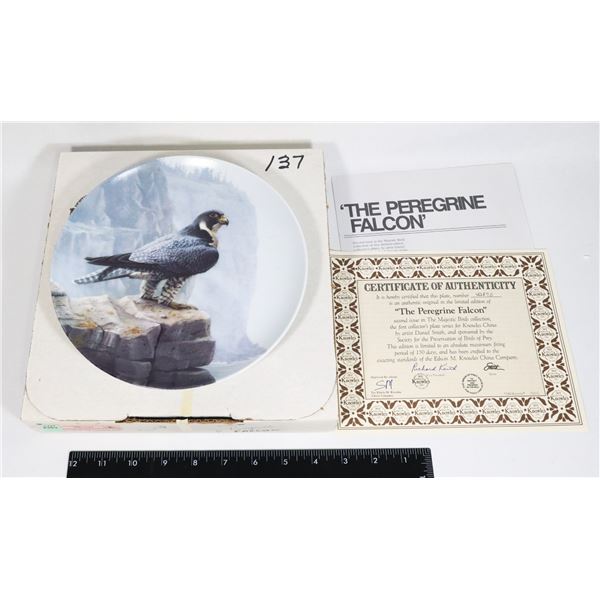 THE PEREGRINE FALCON KNOWLES COLLECTOR PLATE