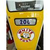 Image 2 : 1950s White Rose Gas Pump No Key Back Opens No Guts On Wheels One Side Opens Lights Up