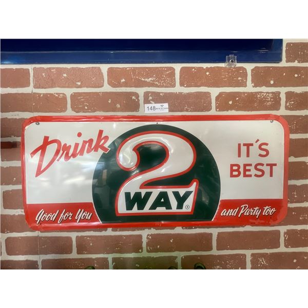 Drink 2 Way Pop Sign Original 30 x 13