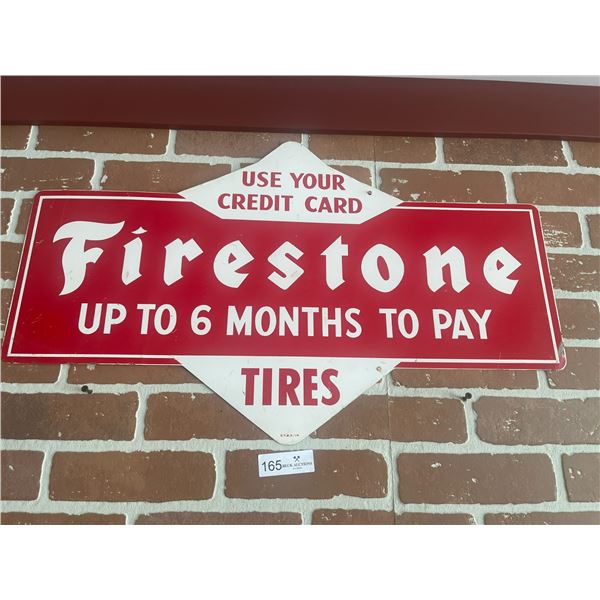 Firestone Tires Sign Original 29 x 17