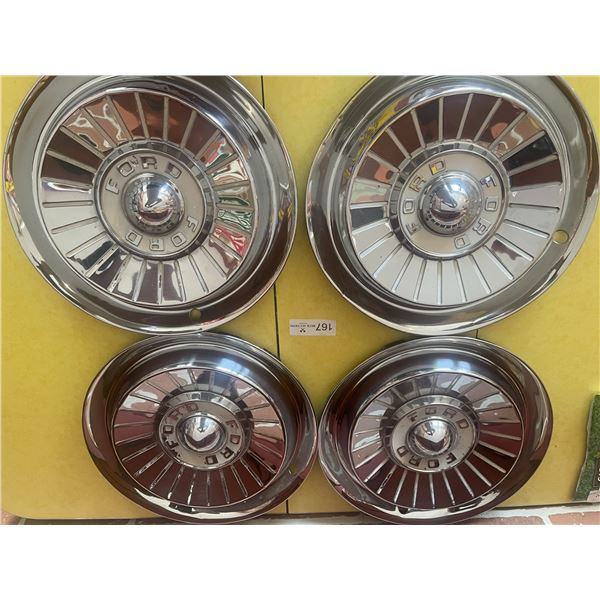 1957 Ford Sunburst Bullet Hubcaps
