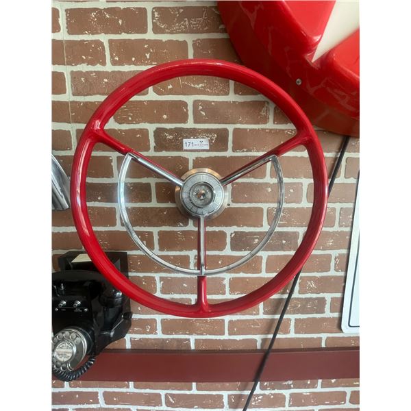 1957 Ford Steering Wheel With Wall Display Bracket