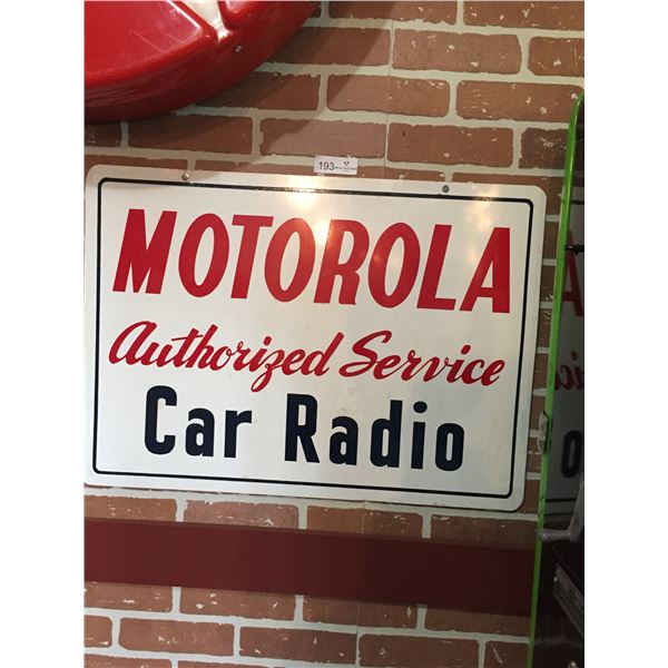 Motorola Authorized Service Car Radio Sign