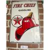Image 1 : Texaco Fire Chief Gasoline Sign 13" x 18"h