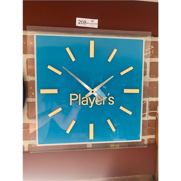 Antique Player's Hanging Wall Clock 16" x 16"