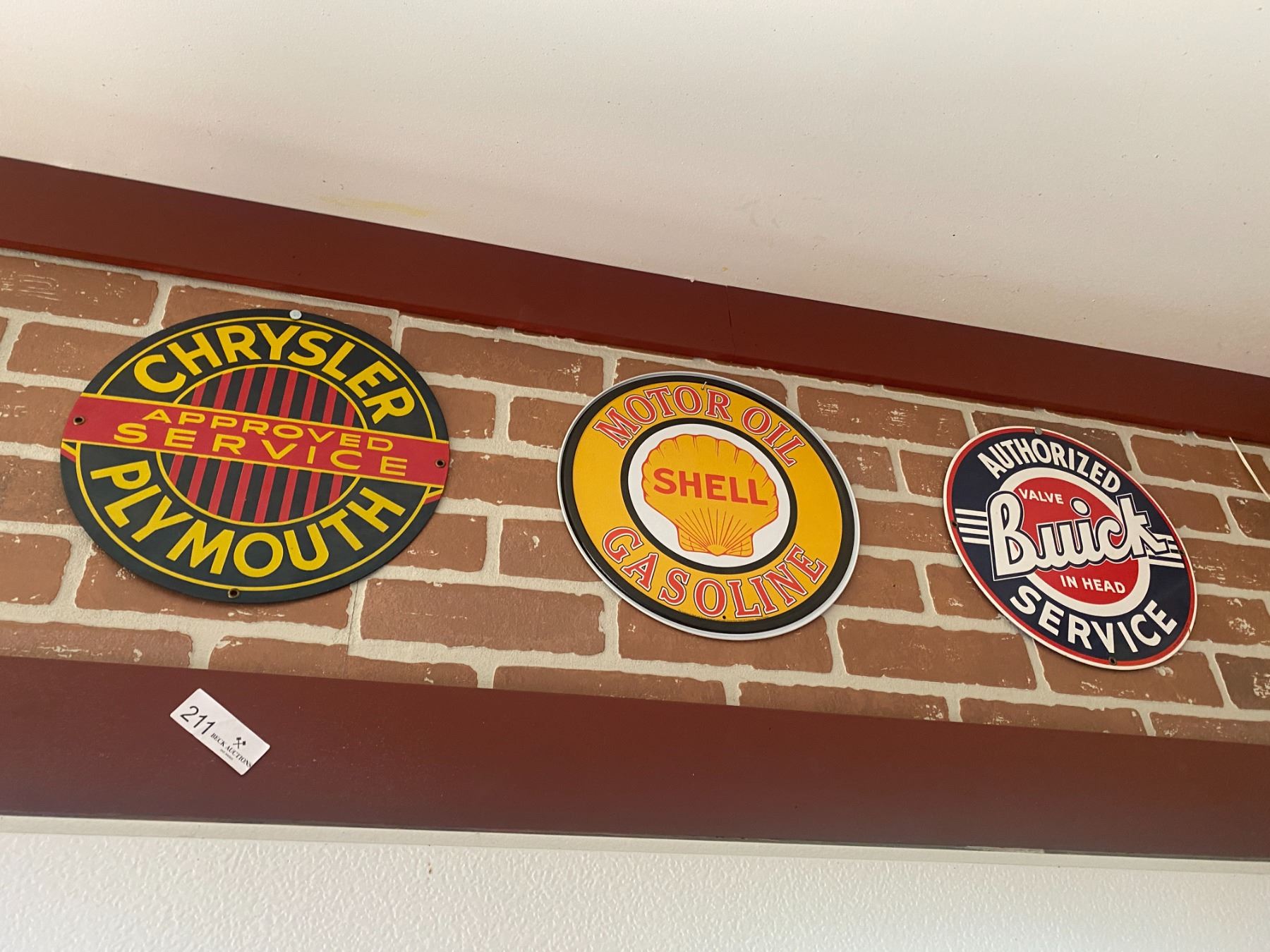 Three Round Reproduction Signs 13