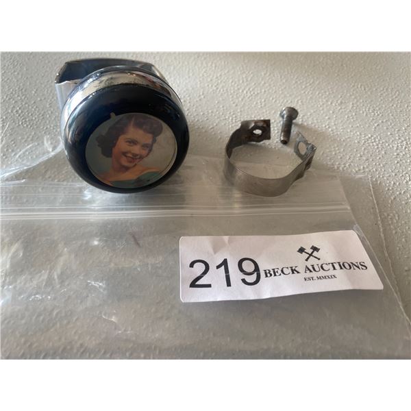 Vehicle Steering Wheel Spinner Knob w/ girl picture