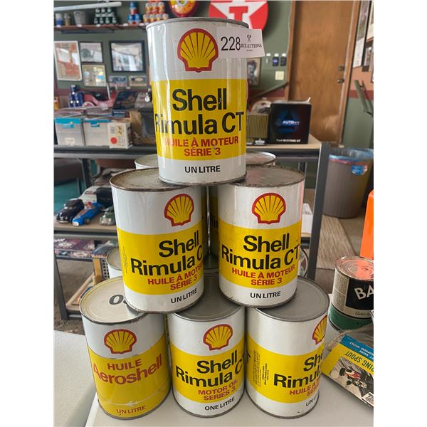 Six Shell Formua CT Series 3 One Litre Cans