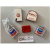 Image 1 : Assortment of Oil & Gas Treasures Keychains, Measuring Tape, Pacific 66 zippo,& fuses