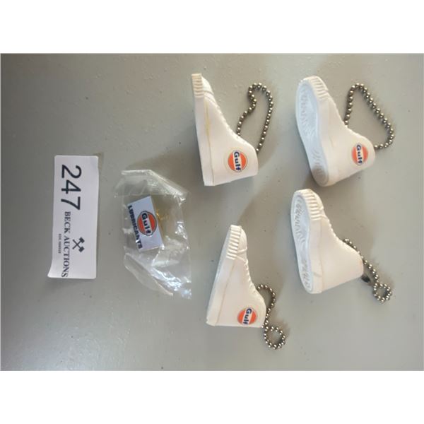 Four Sneaker Gulf KeyChains & Collector Pin