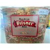 Image 1 : Old Style Pilsner Beer Box w/ 9 vintage various collector bottles Blue,Wildcat, Labatt 50, Pepsi