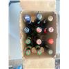 Image 2 : Old Style Pilsner Beer Box w/ 9 vintage various collector bottles Blue,Wildcat, Labatt 50, Pepsi