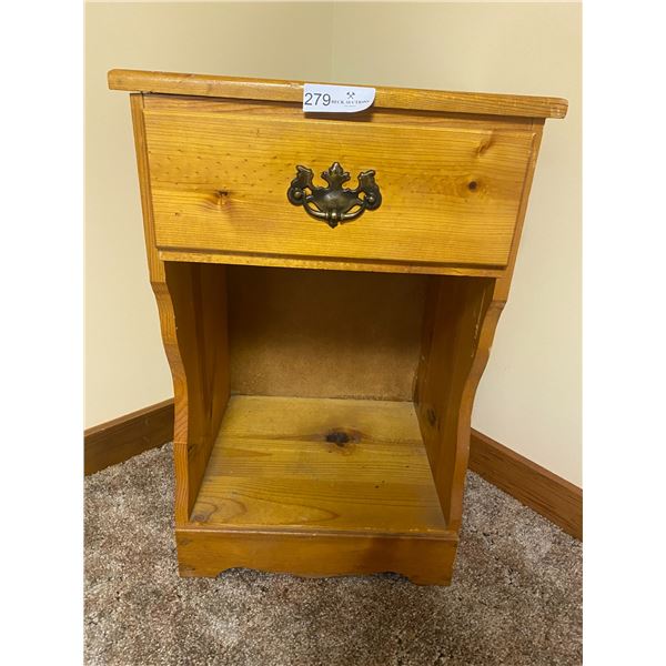 Small Wooden Bedside Table 17" x 13" x 27"h