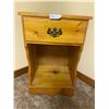 Image 1 : Small Wooden Bedside Table 17" x 13" x 27"h