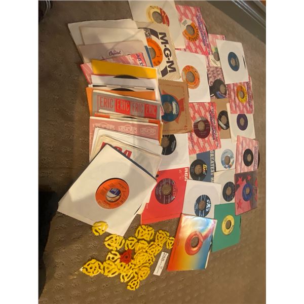 Approximately 45 vintage vinyl albums  Rock and Roll