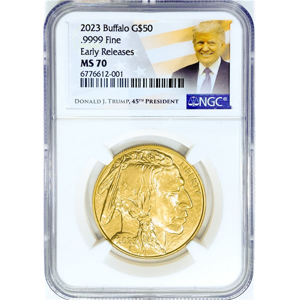 2023 $50 Gold Buffalo Trump NGC MS70